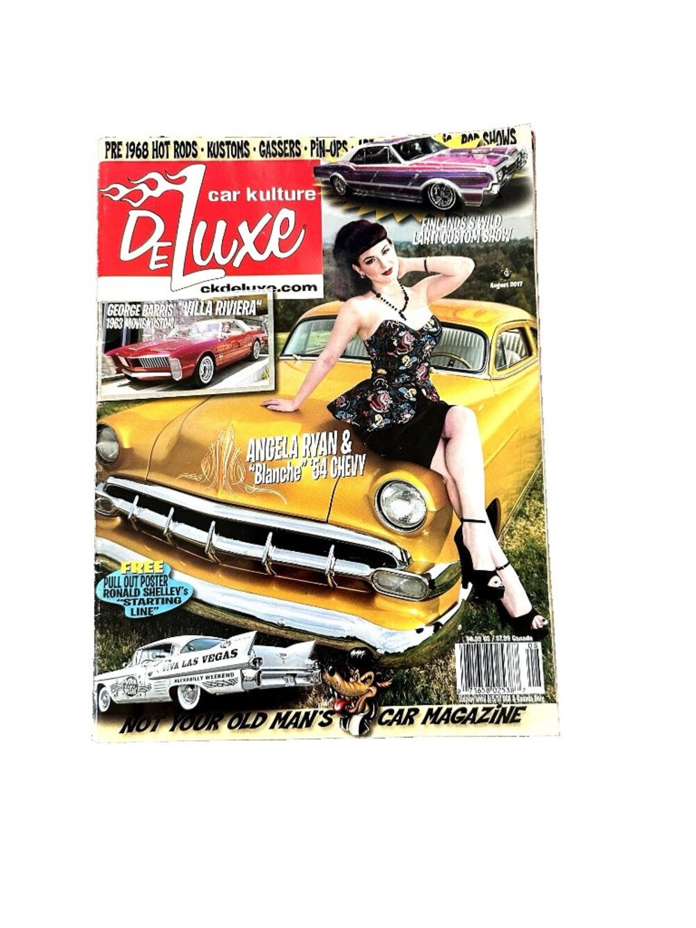 Car Kulture Deluxe August 2017 Angela Ryan & Blanche 1954 Chevy Magazine